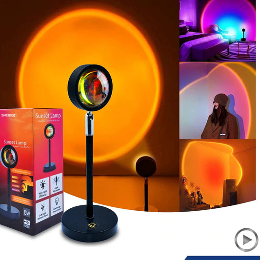REMOTE CONTROL RGB SUNSET LAMP PROJECTOR 16 COLOURS CHANGING RGB